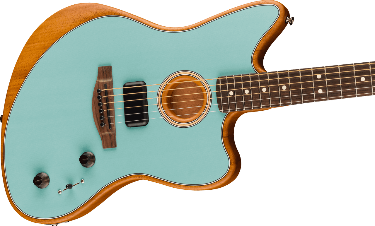 Fender Acoustasonic Player Jazzmaster Rosewood Fingerboard, Ice Blue | Musician Madness