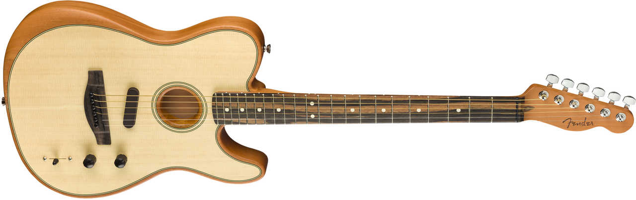 Fender American Acoustasonic Telecaster Ebony Fingerboard, Natural | Musician Madness