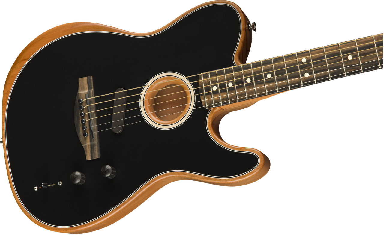 Fender American Acoustasonic Telecaster Ebony Fingerboard, Black | Musician Madness