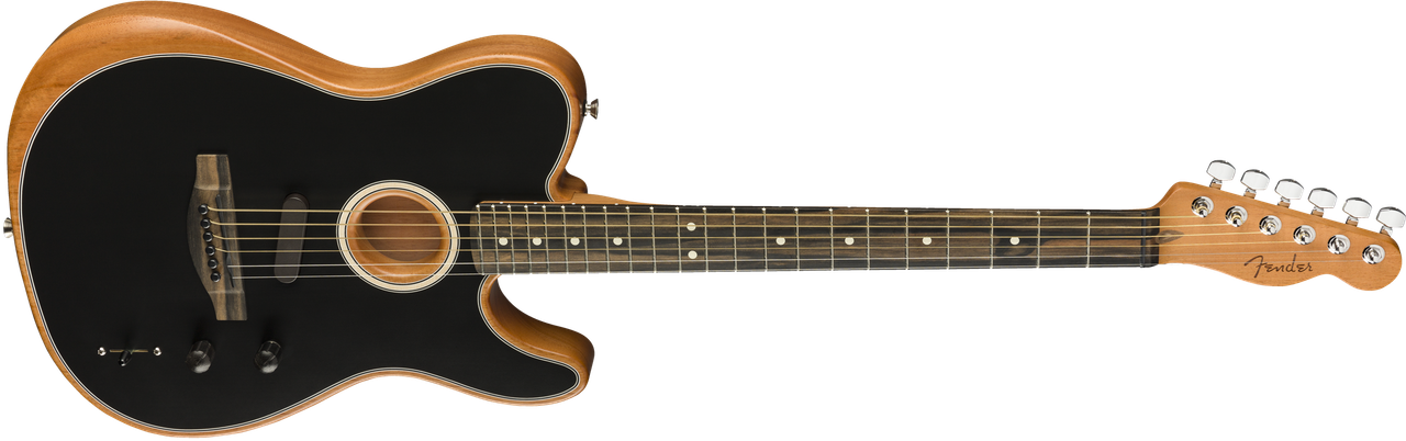 Fender American Acoustasonic Telecaster Ebony Fingerboard, Black | Musician Madness