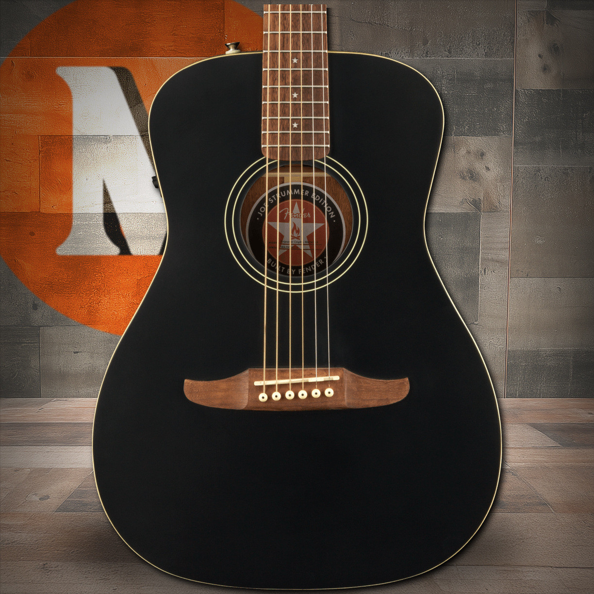 Fender Joe Strummer Campfire, Walnut Fingerboard, Matte Black | Musician Madness