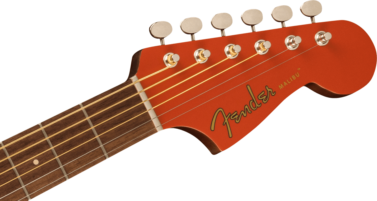 Fender Malibu Player, Walnut Fingerboard, White Pickguard, Fiesta Red | Musician Madness