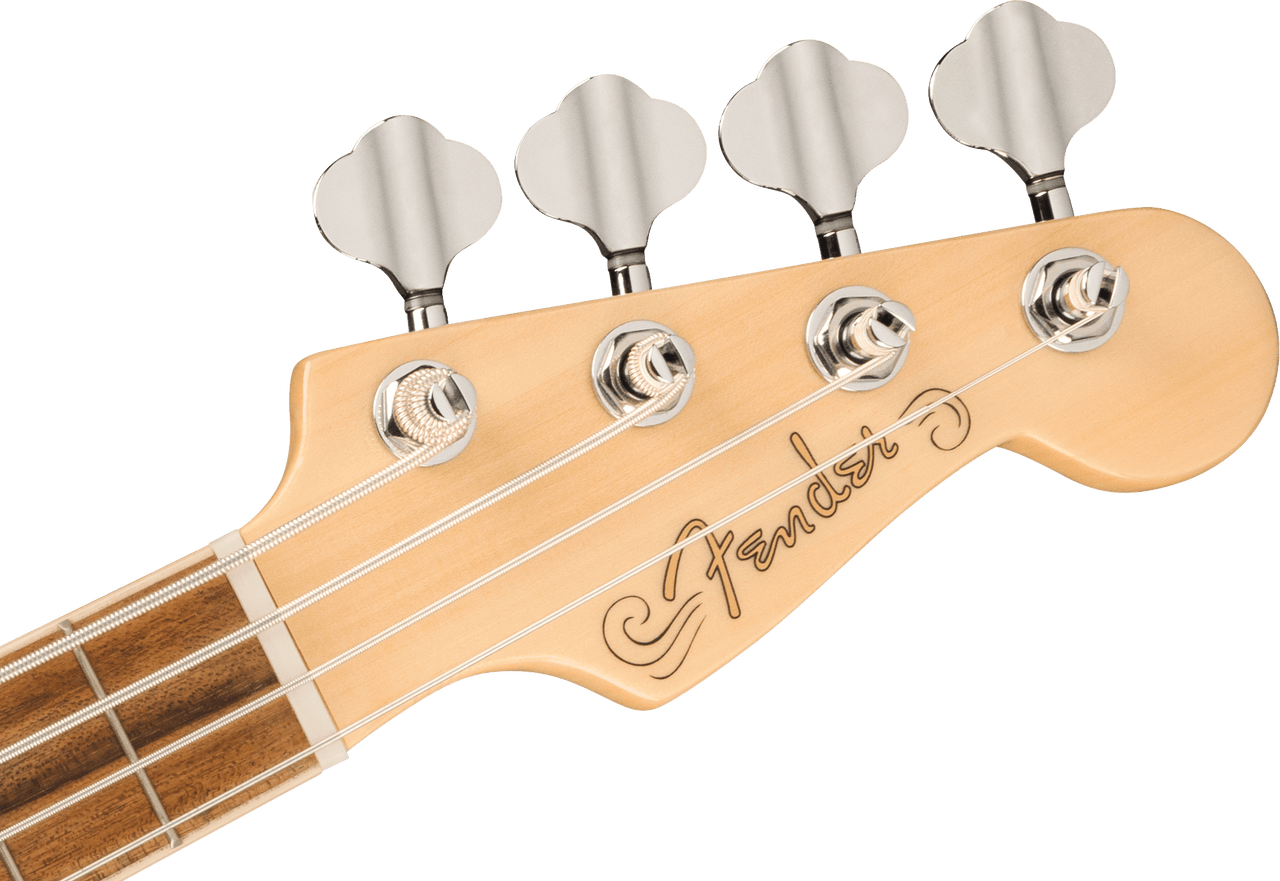 Fender Fullerton Precision Bass Uke, Walnut Fingerboard, Tortoiseshell Pickguard, Olympic White | Musician Madness