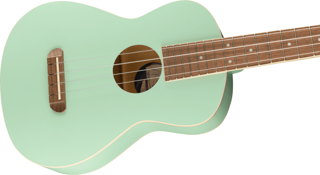 Fender Avalon Tenor Ukulele, Walnut Fingerboard, Surf Green | Musician Madness