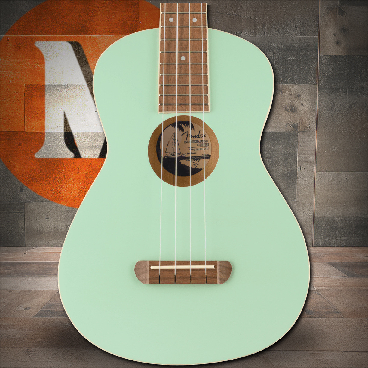 Fender Avalon Tenor Ukulele, Walnut Fingerboard, Surf Green | Musician Madness