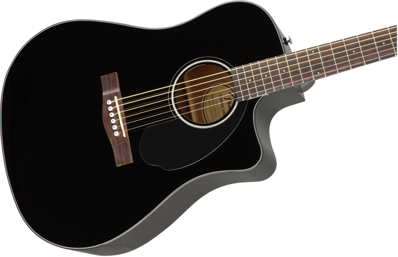 Fender CD-60SCE Dreadnought, Walnut Fingerboard, Black | Musician Madness