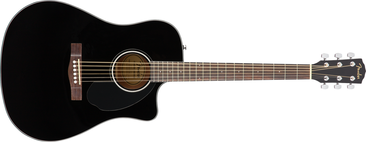Fender CD-60SCE Dreadnought, Walnut Fingerboard, Black | Musician Madness