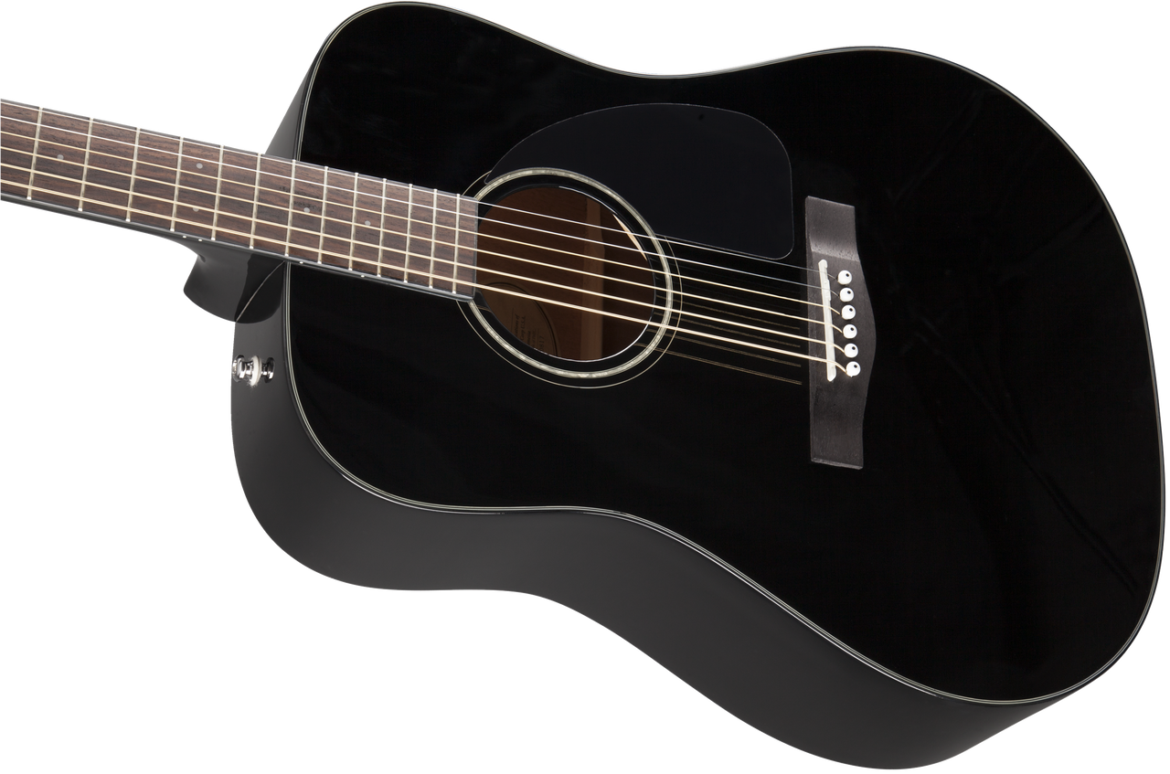 Fender CD-60 Dreadnought V3 w/Case, Walnut Fingerboard, Black | Musician Madness