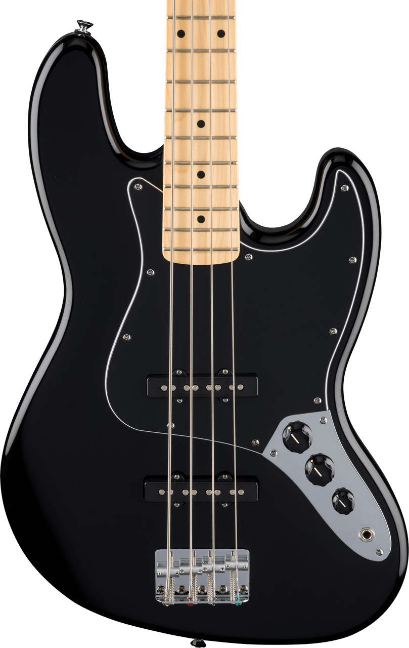 Fender Standard Jazz Bass Maple Fingerboard, Black Pickguard, Black | Musician Madness
