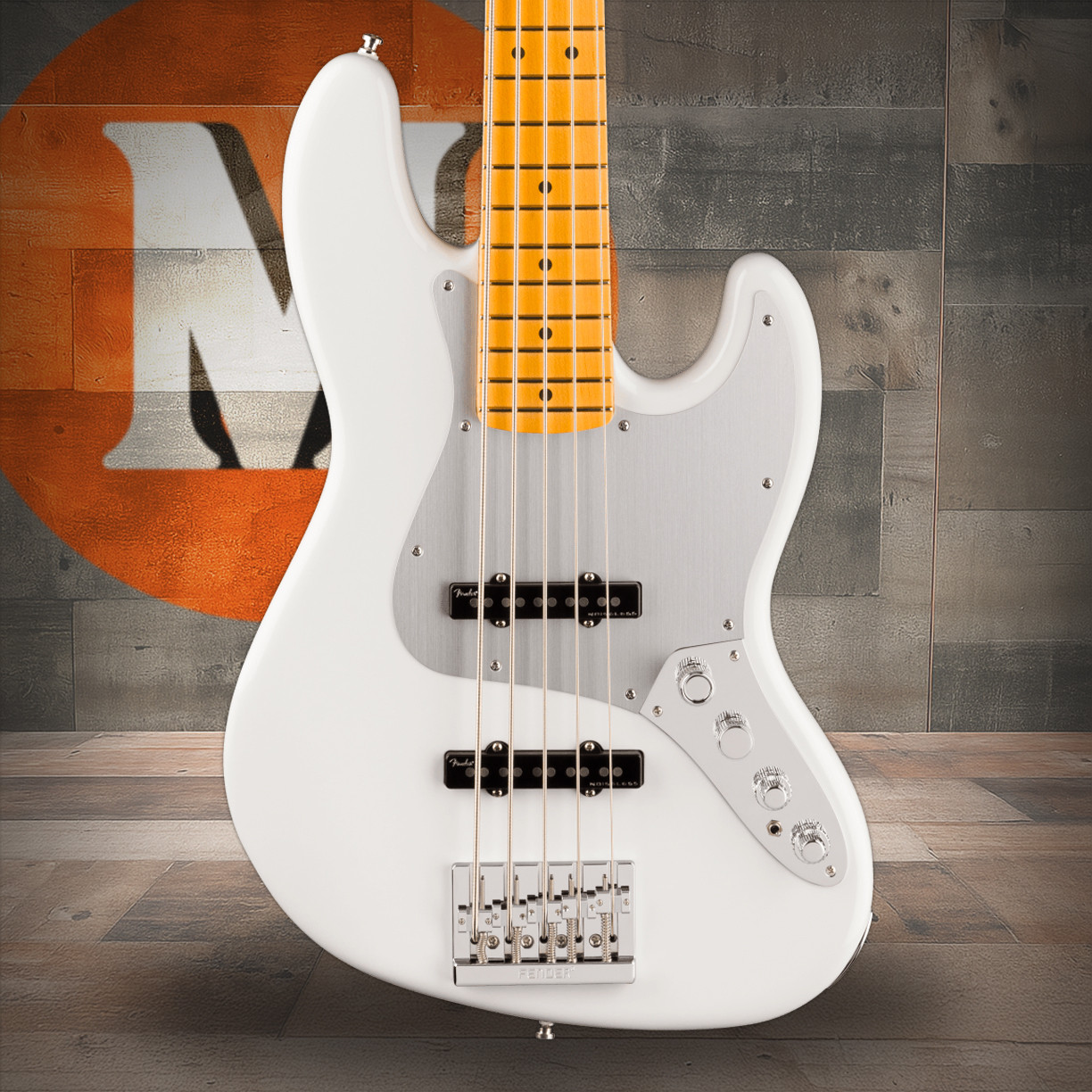 Fender American Ultra II Jazz Bass V, Maple Fingerboard, Avalanche | Musician Madness