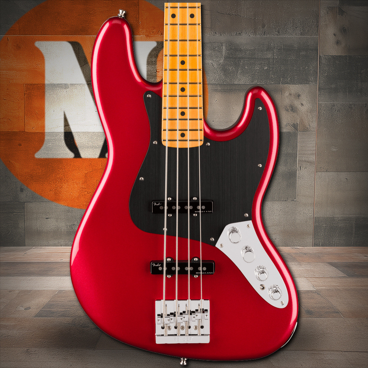 Fender American Ultra II Jazz Bass Maple Fingerboard, Sinister Red | Musician Madness