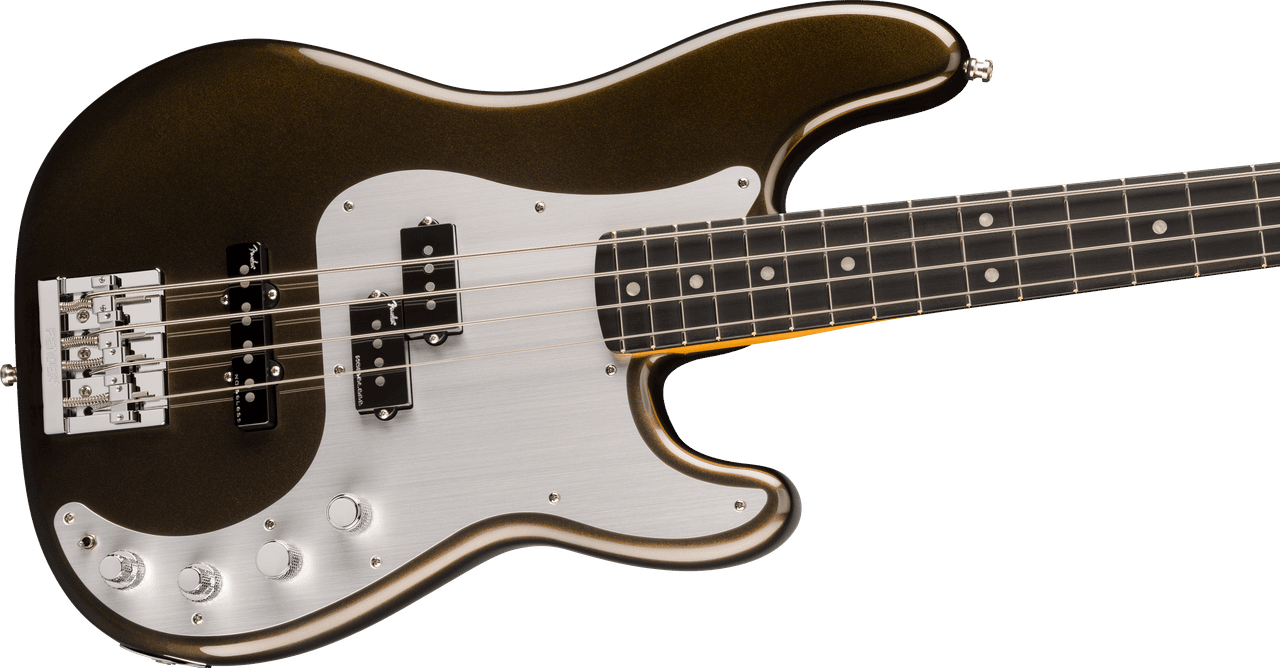 Fender American Ultra II Precision Bass Ebony Fingerboard, Texas Tea | Musician Madness