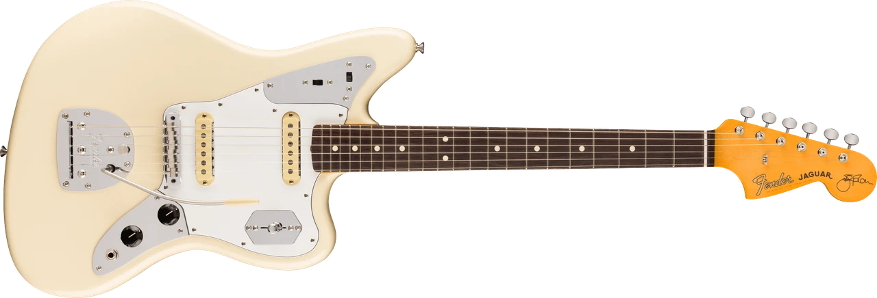 Fender Johnny Marr Jaguar Rosewood Fingerboard, Olympic White | Musician Madness