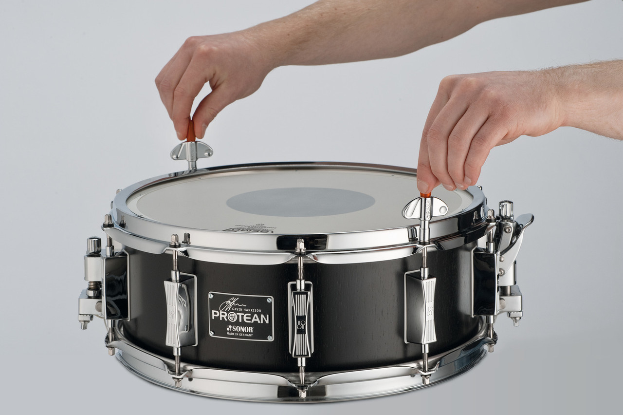 Sonor Gavin Harrison Birch 14x5.25 Snare Drum - Semi-Gloss Black (SSD-140525-GH) | Musician Madness