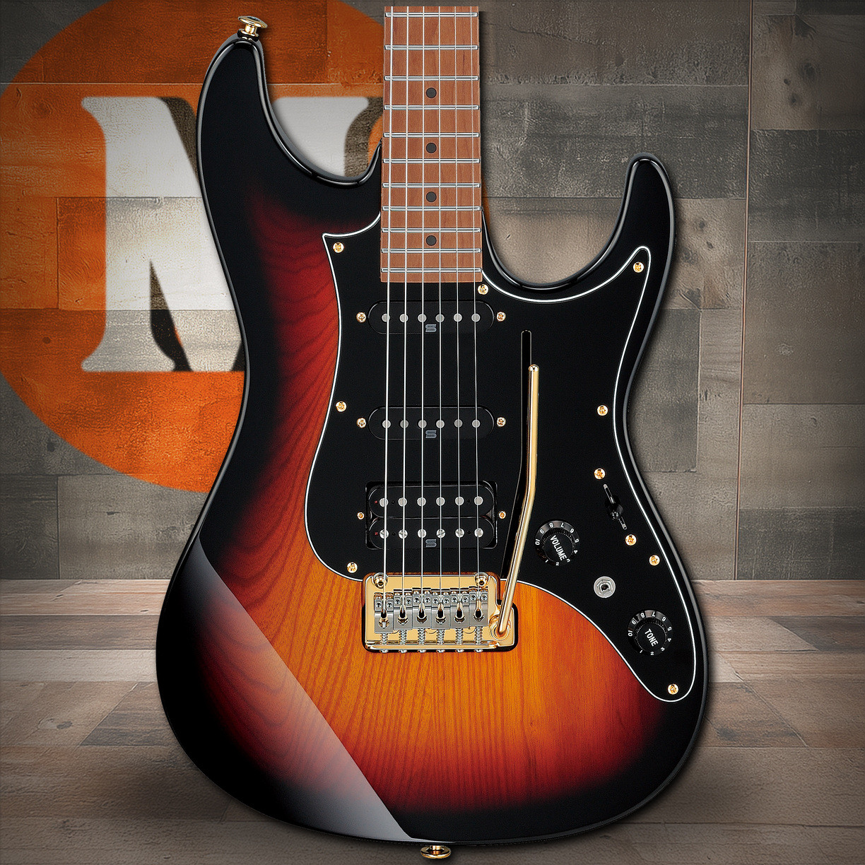 Ibanez AZ Prestige 6 String Electric Guitar w/Case - Tri Fade Burst Flat (AZ2204AGTFB) | Musician Madness