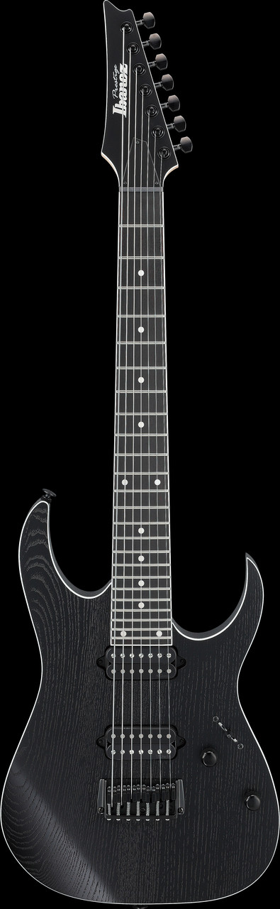 Ibanez RG Prestige 7 String Electric Guitar w/Case - Weathered Black (RGR762AHBFWK) | Musician Madness