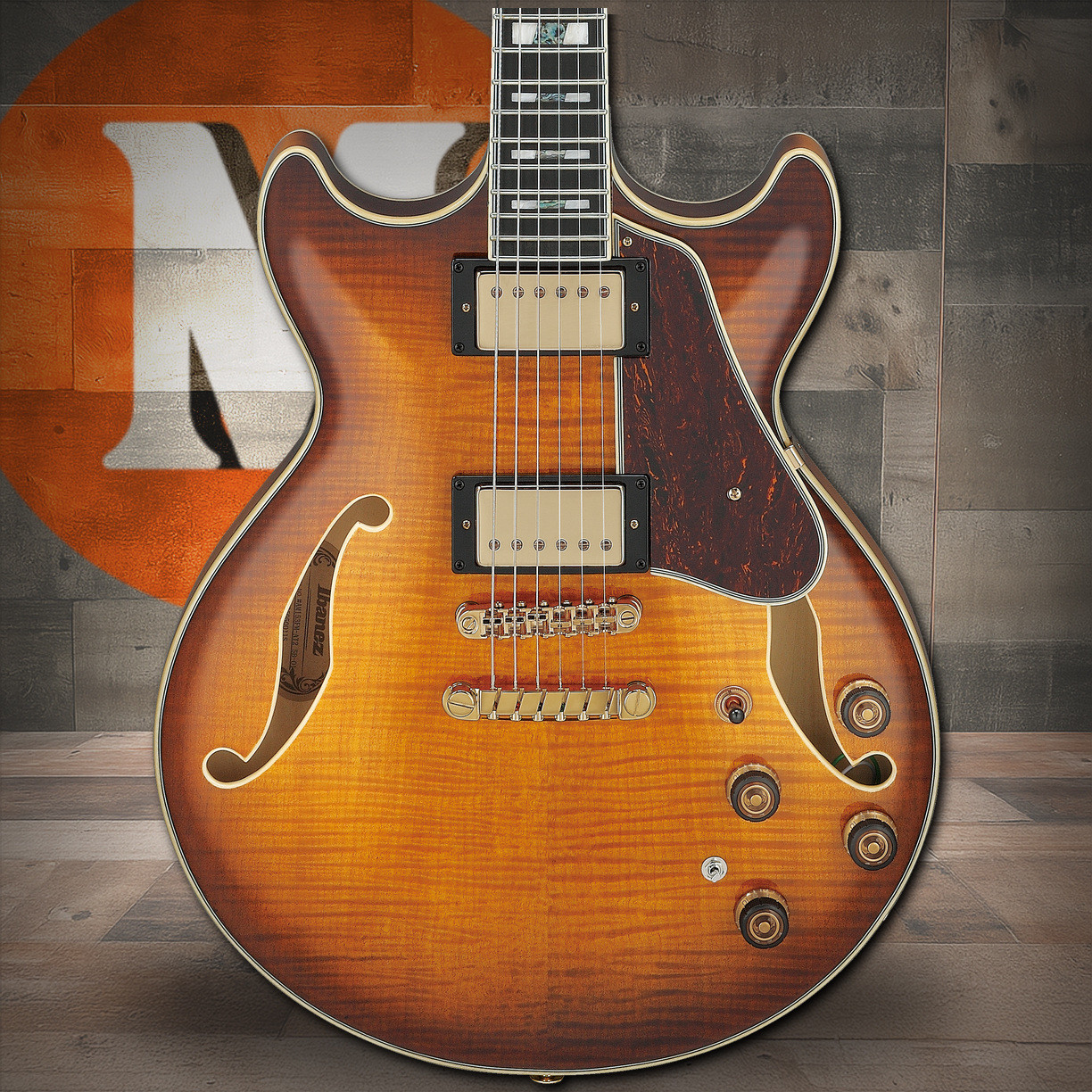 Ibanez AM Artstar 6 String Electric Guitar w/Case - Antique Tobacco Burst (AM153FMATT) | Musician Madness