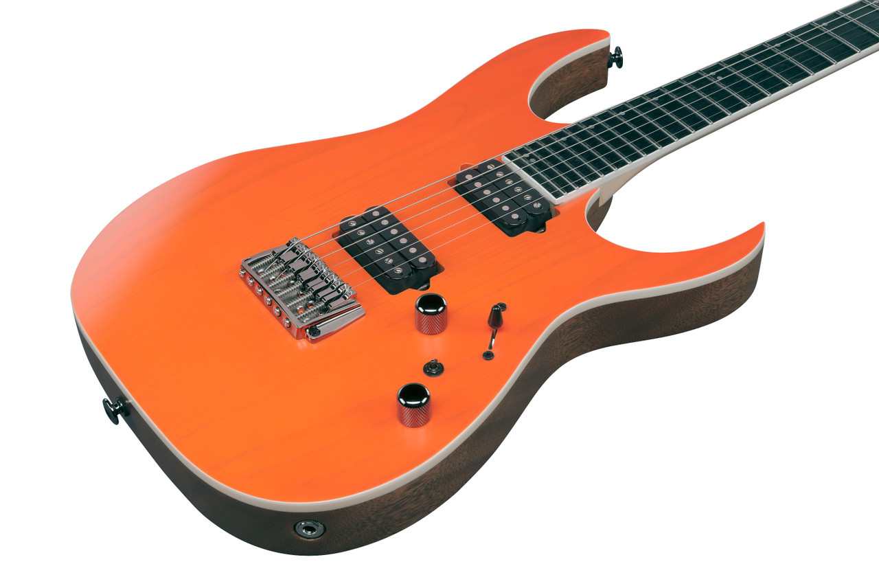 Ibanez RG Prestige 6 String Electric Guitar w/Case - Transparent Fluorescent Orange (RGR5221RTFR) | Musician Madness