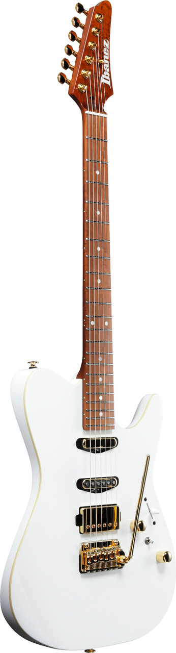 Ibanez Lari Basilio Signature 6 String Electric Guitar w/Case - White (LB1WH)