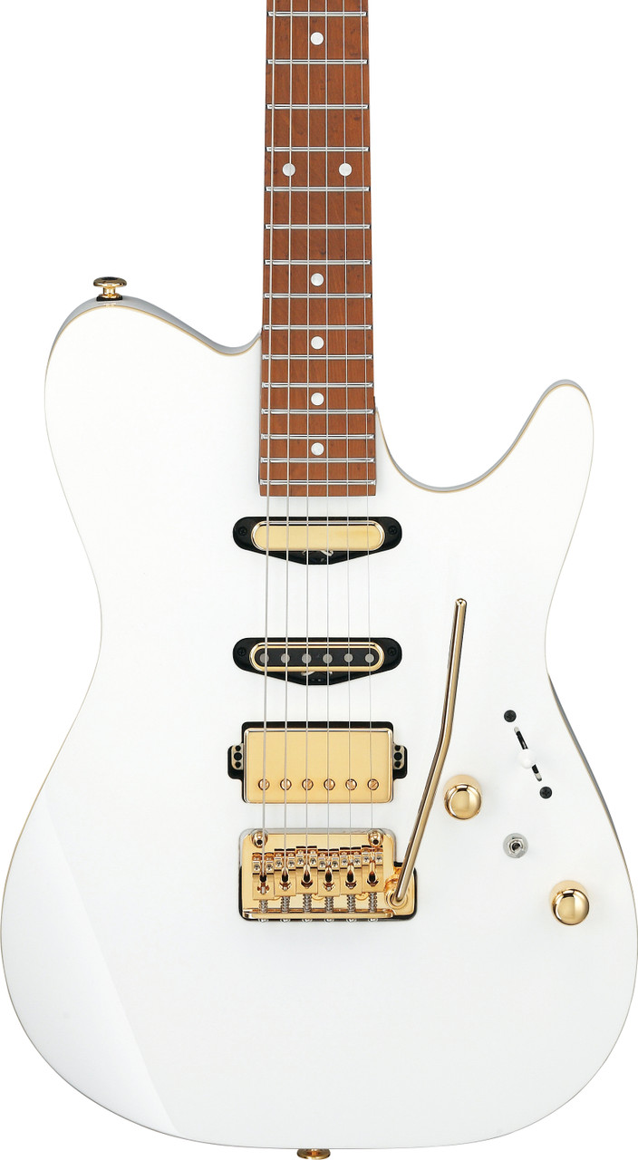 Ibanez Lari Basilio Signature 6 String Electric Guitar w/Case - White (LB1WH)