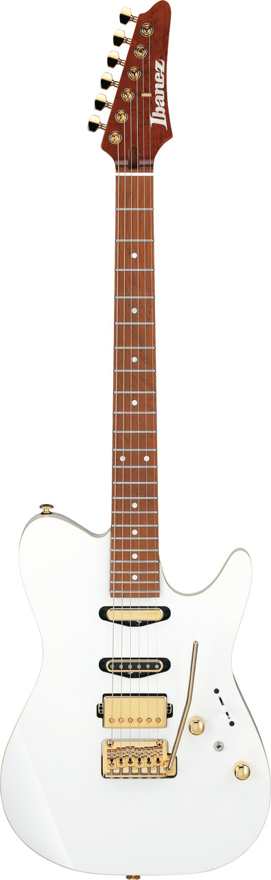 Ibanez Lari Basilio Signature 6 String Electric Guitar w/Case - White (LB1WH)