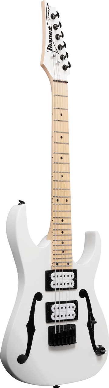 Ibanez Paul Gilbert Signature 6 String Electric Guitar (22.2" scale) - White (PGMM31WH) | Musician Madness