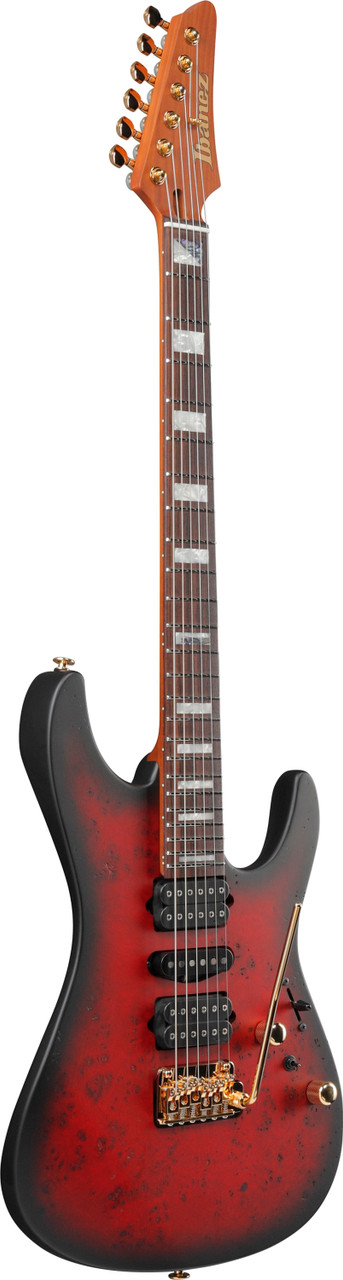 Ibanez Kiko Loureiro Signature 6 String Electric Guitar w/Case - Transparent Ruby Red (KIKO100TRR)
