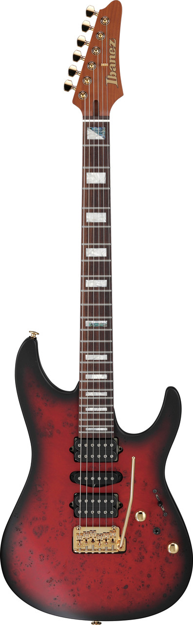 Ibanez Kiko Loureiro Signature 6 String Electric Guitar w/Case - Transparent Ruby Red (KIKO100TRR)