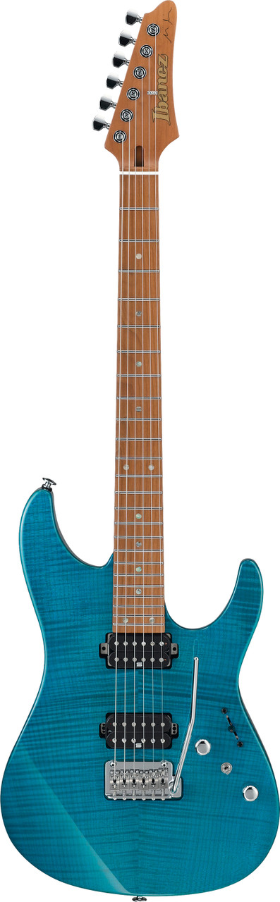 Ibanez Martin Miller Signature 6 String Electric Guitar w/Case - Transparent Aqua Blue (MM1TAB)
