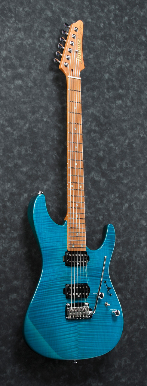 Ibanez Martin Miller Signature 6 String Electric Guitar w/Case - Transparent Aqua Blue (MM1TAB)