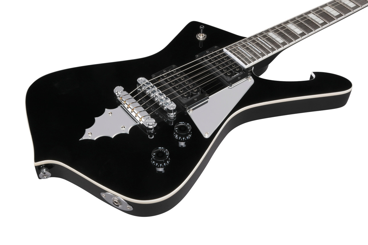 Ibanez Paul Stanley Signature 6 String Electric Guitar (22.2" scale) - Black (PSM10BK)