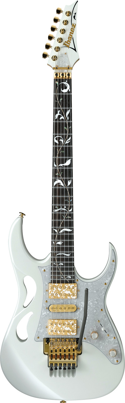 Ibanez Steve Vai Signature 6 String Electric Guitar w/Case - Stallion White (PIA3761SLW)