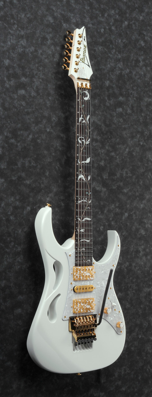 Ibanez Steve Vai Signature 6 String Electric Guitar w/Case - Stallion White (PIA3761SLW)