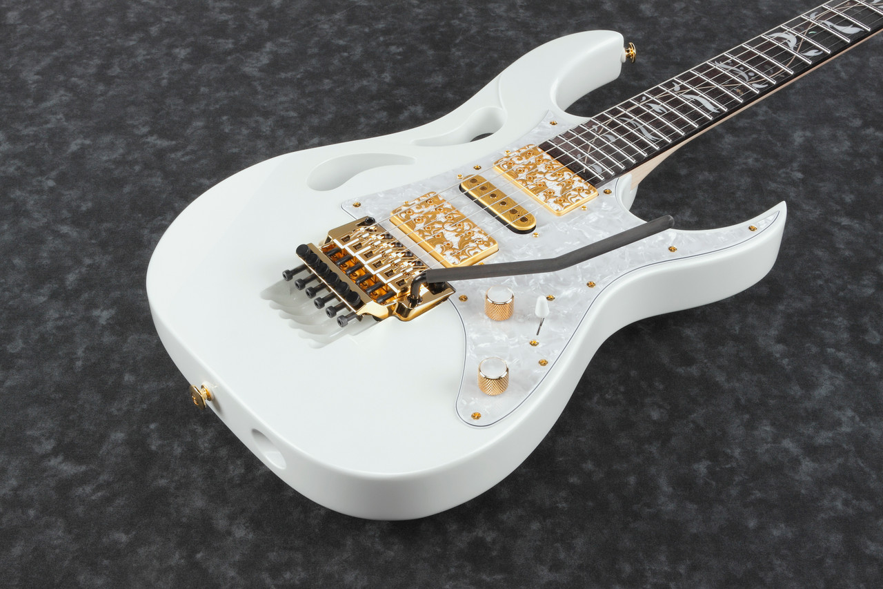 Ibanez Steve Vai Signature 6 String Electric Guitar w/Case - Stallion White (PIA3761SLW)