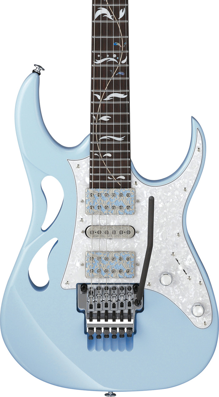 Ibanez Steve Vai Signature 6 String Electric Guitar w/Case - Blue Powder (PIA3761CBLP)