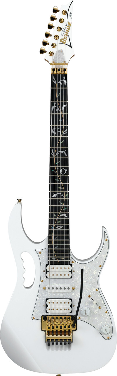 Ibanez Steve Vai Signature 6 String Electric Guitar w/Bag - White (JEM7VPWH) | Musician Madness