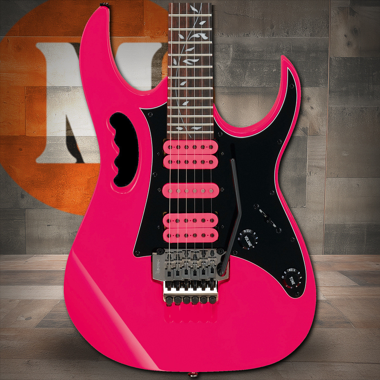 Ibanez Steve Vai Signature 6 String Electric Guitar - Pink (JEMJRSPPK) | Musician Madness