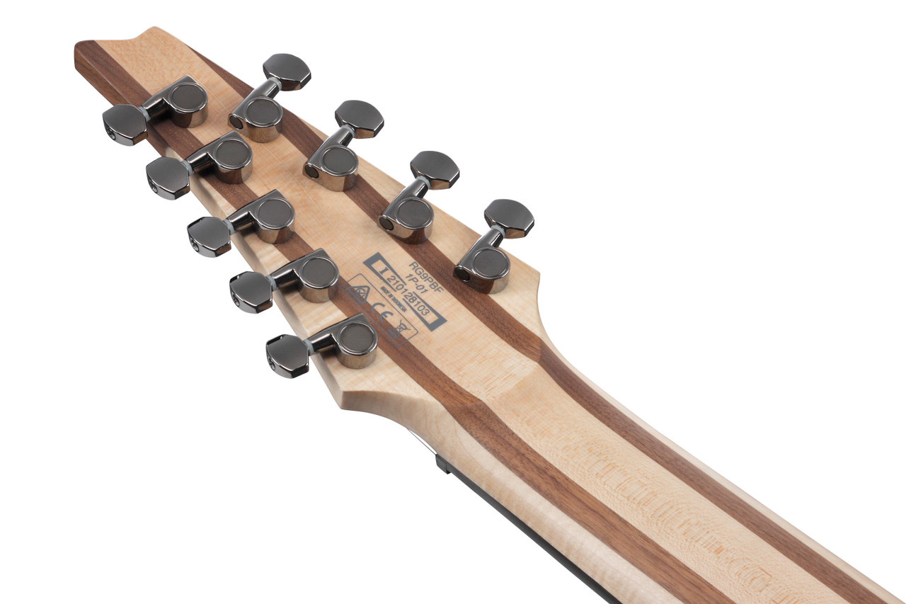 Ibanez RG Axe Desing Lab 9str Electric Guitar - Transparent Gray Burst (RG9PBTGF) | Musician Madness