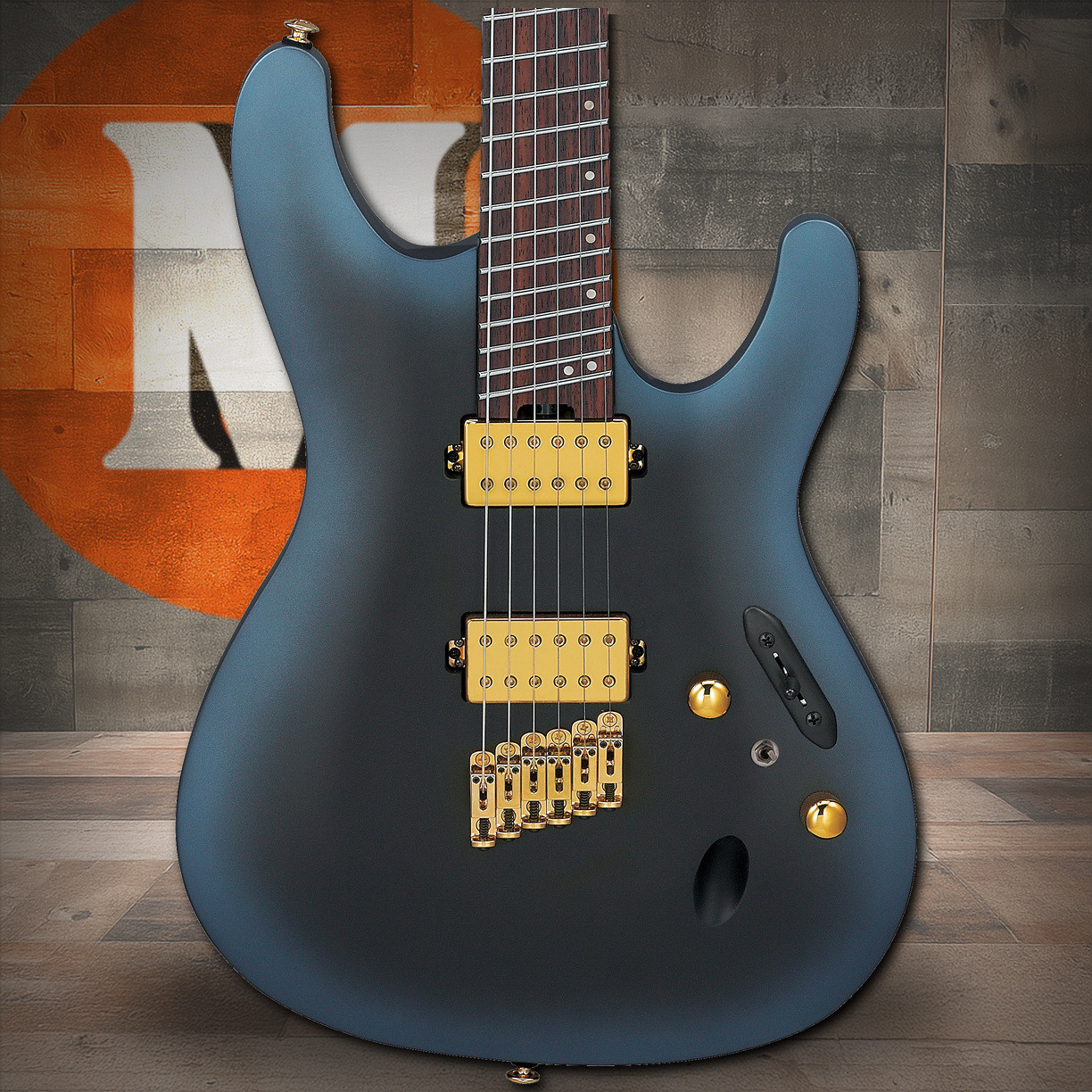 Ibanez S Axe Design Lab Multi-scale 6 String Electric Guitar - Midnight Arctic Ocean Matte (SML721MAM)