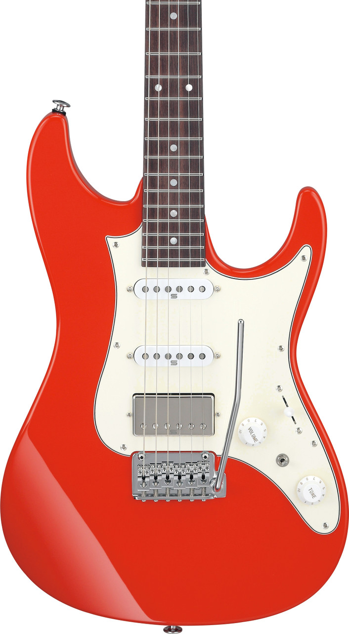 Ibanez AZ Prestige 6 String Electric Guitar w/Case - Vermillion Red (AZ2204NWVR)