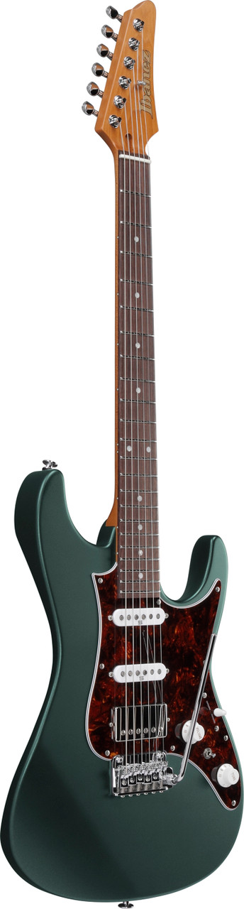 Ibanez AZ Prestige 6 String Electric Guitar w/Case - Ivy Green Metallic Flat (AZ2204NVGF)