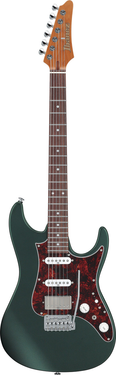 Ibanez AZ Prestige 6 String Electric Guitar w/Case - Ivy Green Metallic Flat (AZ2204NVGF)