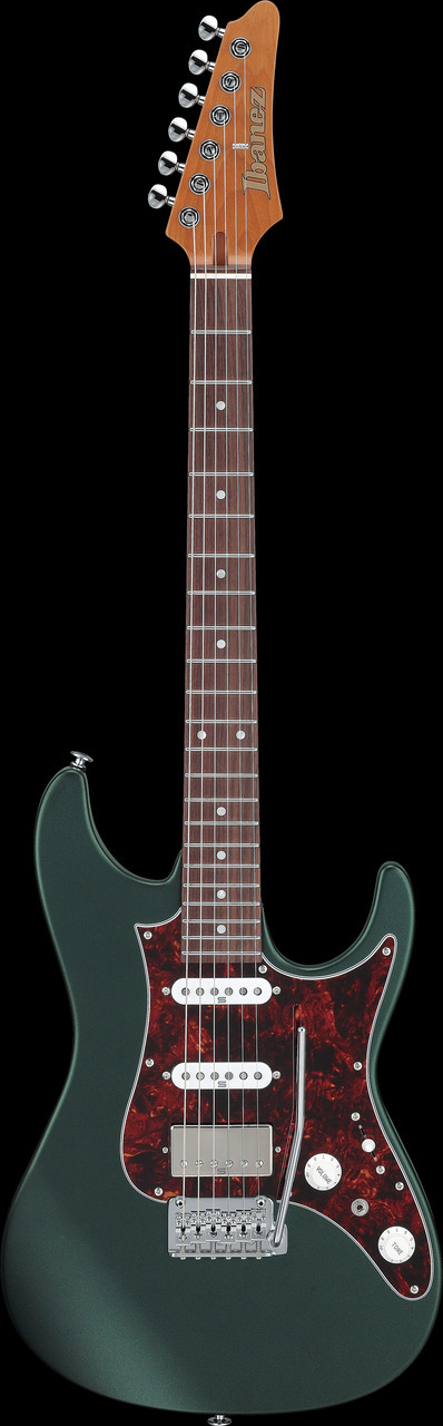 Ibanez AZ Prestige 6 String Electric Guitar w/Case - Ivy Green Metallic Flat (AZ2204NVGF)