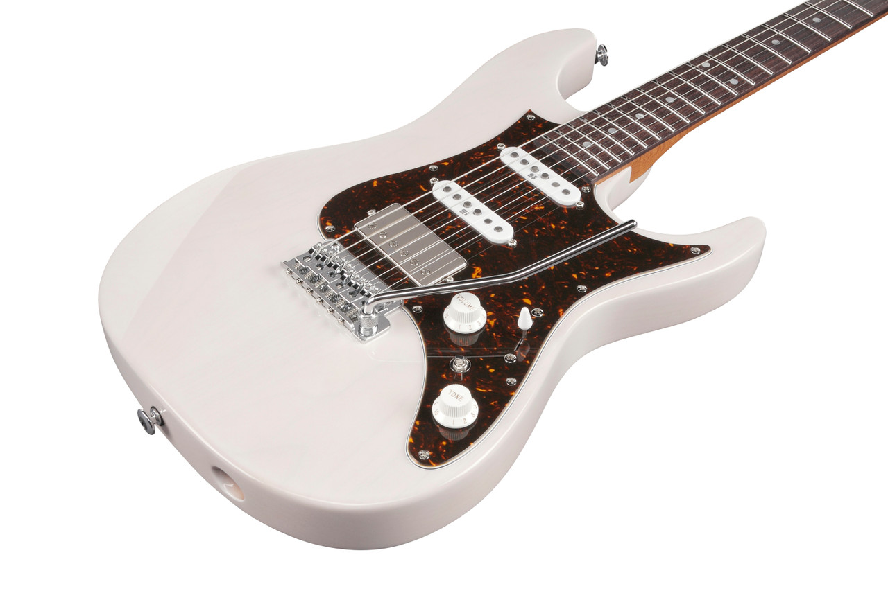 Ibanez AZ Prestige 6 String Electric Guitar w/Case - Antique White Blonde (AZ2204NAWD)