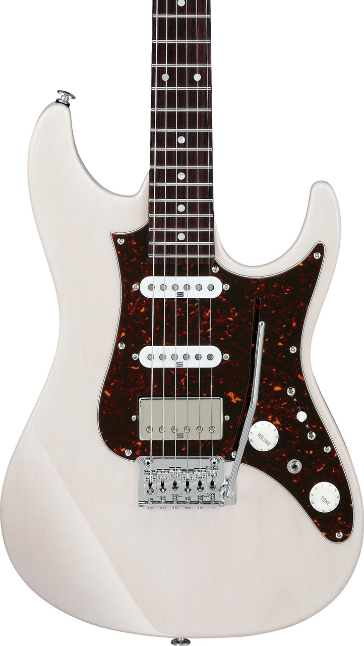 Ibanez AZ Prestige 6 String Electric Guitar w/Case - Antique White Blonde (AZ2204NAWD)