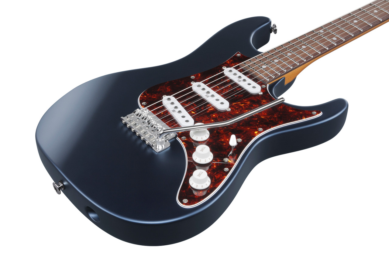 Ibanez AZ Prestige 6 String Electric Guitar w/Case - Dark Tide Blue Flat (AZ2203NTDBF)