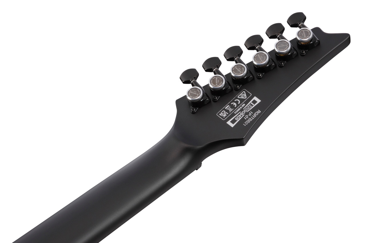 Ibanez RG Iron Label 6 String Electric Guitar - Black Flat (RGRTBB21BKF) | Musician Madness