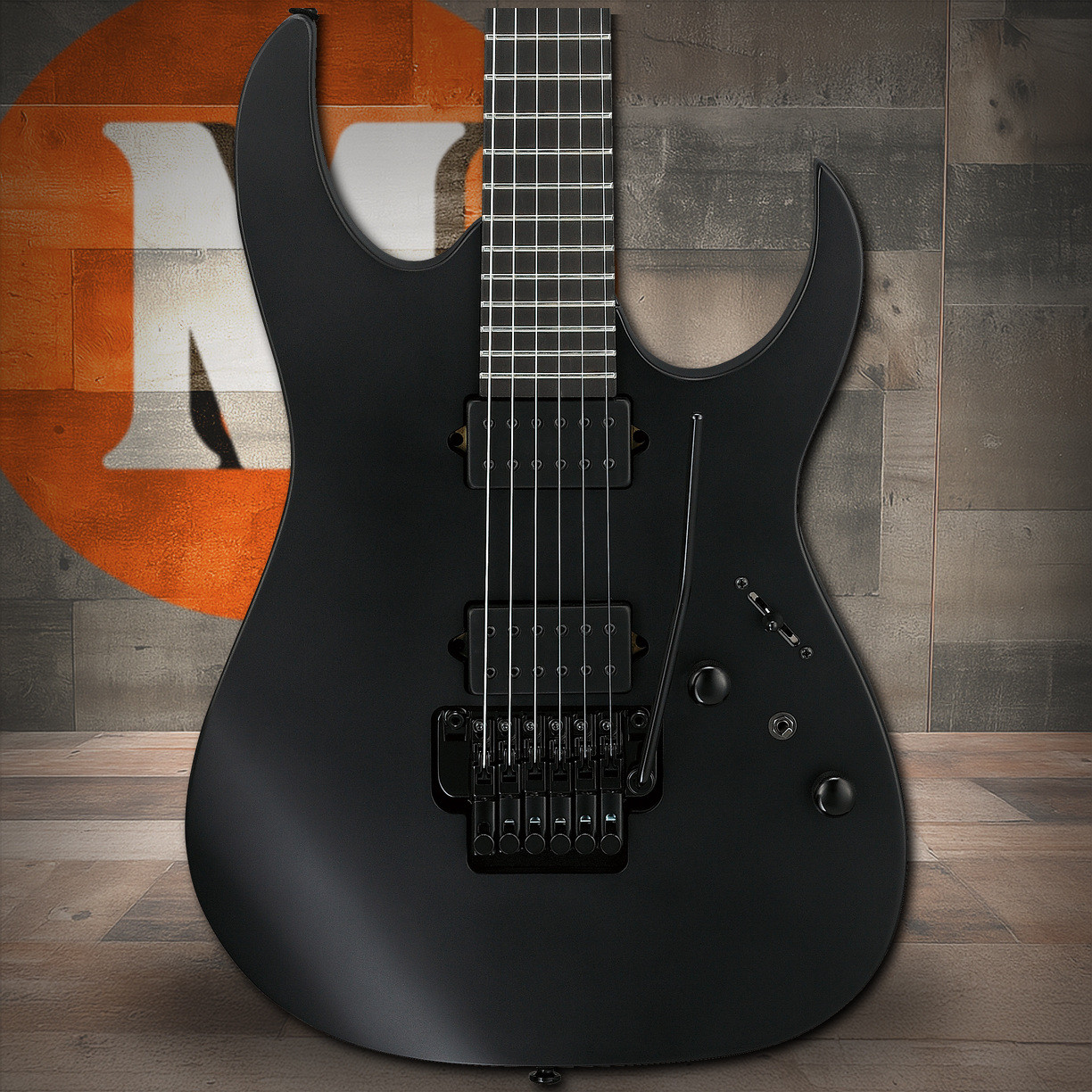 Ibanez RG Iron Label 6 String Electric Guitar - Black (RGRB620BKF)