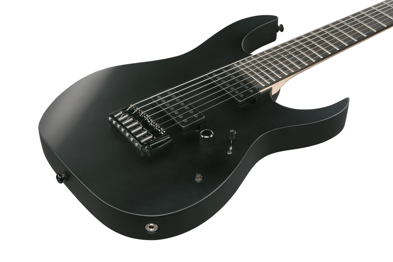 Ibanez RG Iron Label 6 String Electric Guitar - Black Flat (RGIXL7BKF)