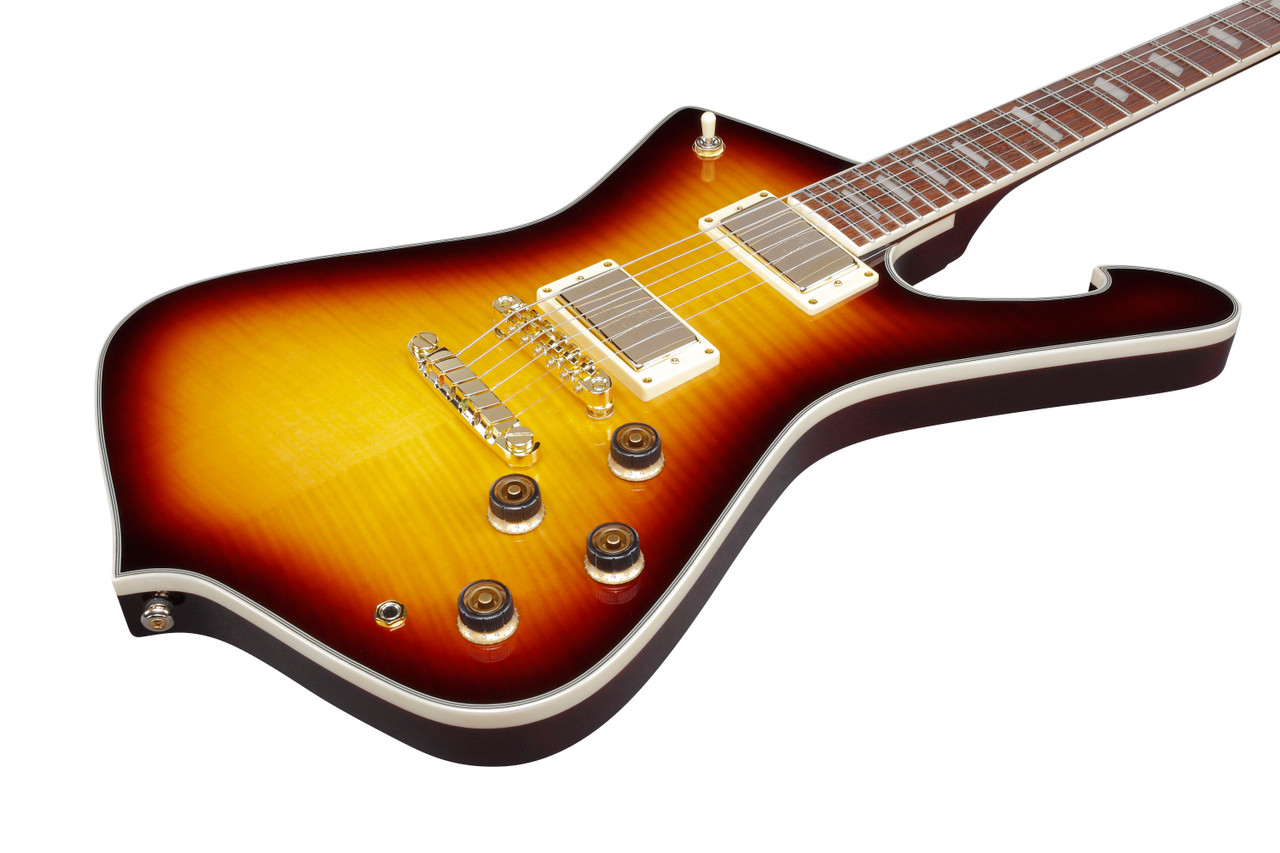Ibanez Iceman 6 String Electric Guitar w/Bag - Violin Sunburst (IC420FMVLS) | Musician Madness